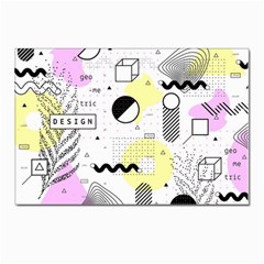 Graphic Design Geometric Background Postcard 4 x 6  (pkg Of 10) by Bedest