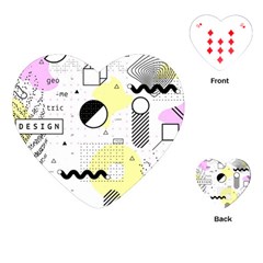 Graphic Design Geometric Background Playing Cards Single Design (heart) by Bedest