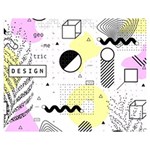 Graphic Design Geometric Background Two Sides Premium Plush Fleece Blanket (Medium) 60 x50  Blanket Back