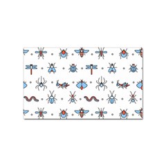 Insects Icons Square Seamless Pattern Sticker (rectangular) by Bedest