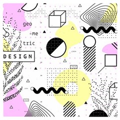 Graphic Design Geometric Background Wooden Puzzle Square by Bedest