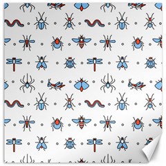 Insects Icons Square Seamless Pattern Canvas 20  X 20  by Bedest