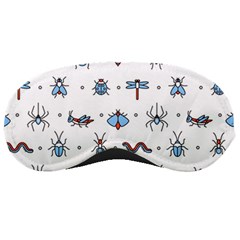 Insects Icons Square Seamless Pattern Sleep Mask by Bedest