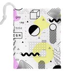 Graphic Design Geometric Background Drawstring Pouch (4XL) Back