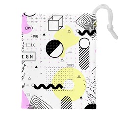 Graphic Design Geometric Background Drawstring Pouch (5xl) by Bedest