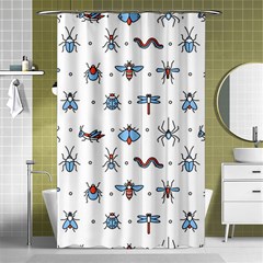 Insects Icons Square Seamless Pattern Shower Curtain 48  X 72  (small)  by Bedest