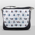 Insects Icons Square Seamless Pattern Messenger Bag Front