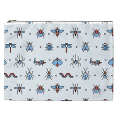 Insects Icons Square Seamless Pattern Cosmetic Bag (xxl) by Bedest