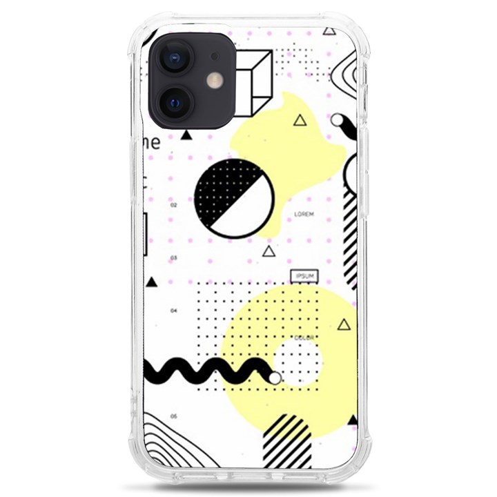 Graphic Design Geometric Background iPhone 12 mini TPU UV Print Case	