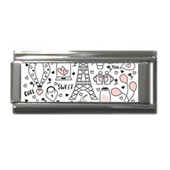 Big Collection With Hand Drawn Objects Valentines Day Superlink Italian Charm (9mm) by Bedest