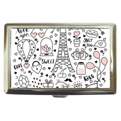 Big Collection With Hand Drawn Objects Valentines Day Cigarette Money Case by Bedest