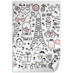 Big Collection With Hand Drawn Objects Valentines Day Canvas 24  x 36  23.35 x34.74  Canvas - 1