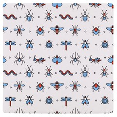 Insects Icons Square Seamless Pattern Uv Print Square Tile Coaster  by Bedest