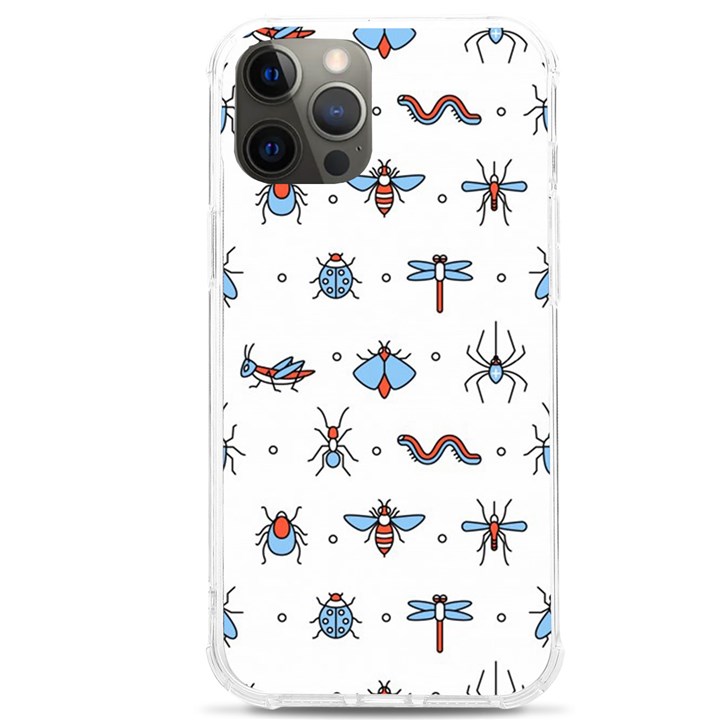 Insects Icons Square Seamless Pattern iPhone 12 Pro max TPU UV Print Case