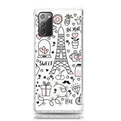 Big Collection With Hand Drawn Objects Valentines Day Samsung Galaxy Note 20 Tpu Uv Case by Bedest