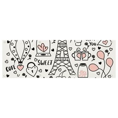 Big Collection With Hand Drawn Objects Valentines Day Banner And Sign 9  X 3  by Bedest