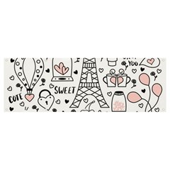 Big Collection With Hand Drawn Objects Valentines Day Banner And Sign 12  X 4  by Bedest