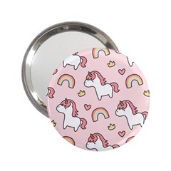 Cute Unicorn Rainbow Seamless Pattern Background 2 25  Handbag Mirrors