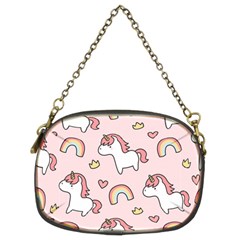 Cute Unicorn Rainbow Seamless Pattern Background Chain Purse (two Sides) by Bedest