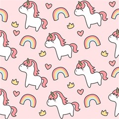 Cute Unicorn Rainbow Seamless Pattern Background Play Mat (rectangle) by Bedest