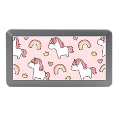 Cute Unicorn Rainbow Seamless Pattern Background Memory Card Reader (mini) by Bedest