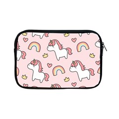 Cute Unicorn Rainbow Seamless Pattern Background Apple Ipad Mini Zipper Cases by Bedest