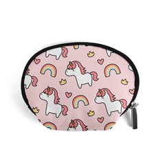 Cute Unicorn Rainbow Seamless Pattern Background Accessory Pouch (small) by Bedest