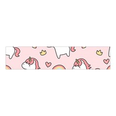 Cute Unicorn Rainbow Seamless Pattern Background Velvet Scrunchie by Bedest