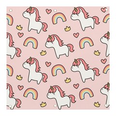 Cute Unicorn Rainbow Seamless Pattern Background Banner And Sign 3  X 3  by Bedest