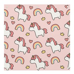 Cute Unicorn Rainbow Seamless Pattern Background Banner And Sign 4  X 4  by Bedest