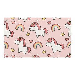 Cute Unicorn Rainbow Seamless Pattern Background Banner And Sign 5  X 3  by Bedest