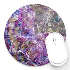 Abstract Pebbles Round Mousepad by kaleidomarblingart