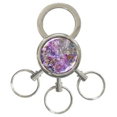 Abstract Pebbles 3-ring Key Chain