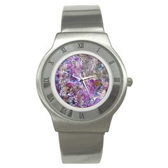 Abstract Pebbles Stainless Steel Watch by kaleidomarblingart