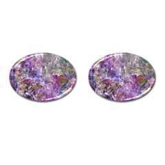 Abstract Pebbles Cufflinks (oval) by kaleidomarblingart