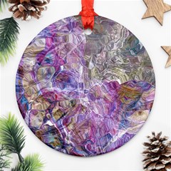 Abstract Pebbles Round Ornament (two Sides) by kaleidomarblingart