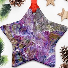 Abstract Pebbles Star Ornament (two Sides) by kaleidomarblingart