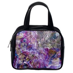 Abstract Pebbles Classic Handbag (one Side) by kaleidomarblingart