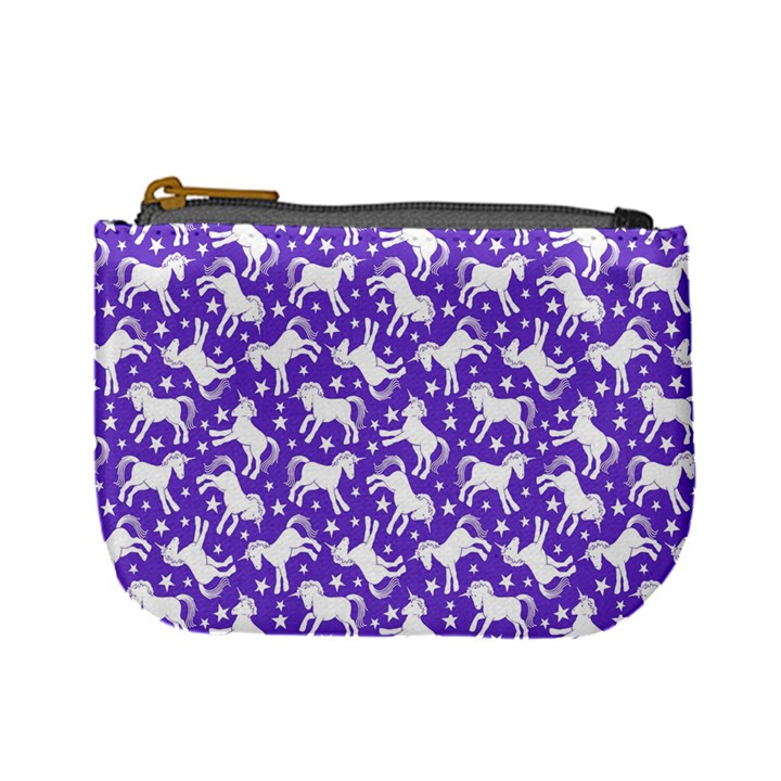 Blue Violet Unicorn Seamless Mini Coin Purse