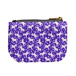 Blue Violet Unicorn Seamless Mini Coin Purse Back