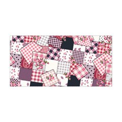 Patch Work Stitch White & Pink Casual Yoga Headband by CoolDesigns