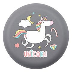 Unicorn Print Gray Dento Box With Mirror