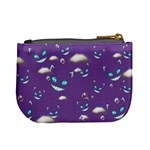 Cat Smile Dark Amethyst Shine Eyes Mini Coin Purse Back