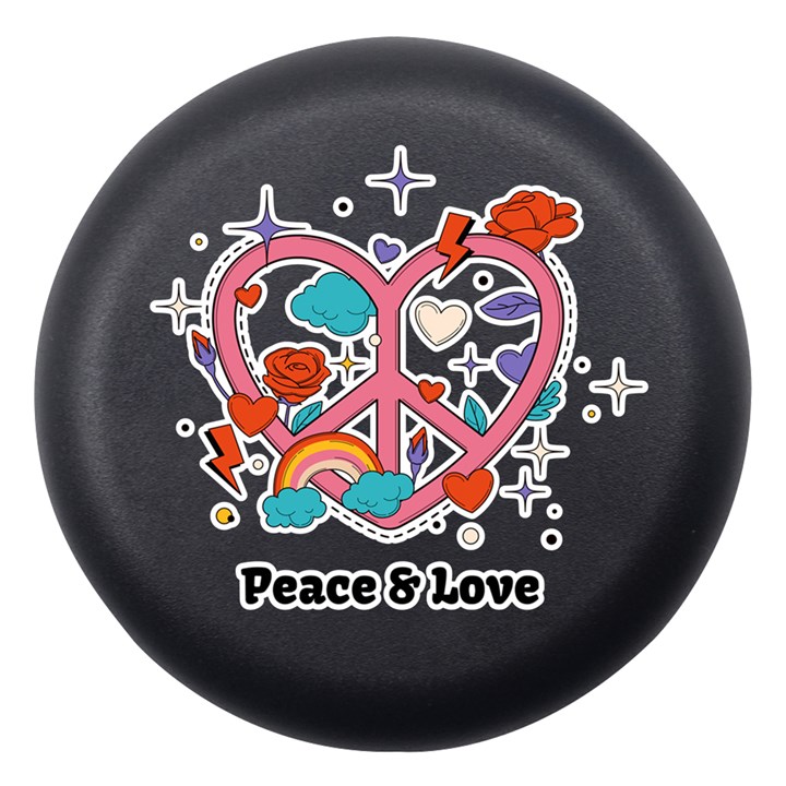 Peace & Love Black Dento Box with Mirror