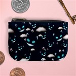 Cat Smile Dark Shine Eyes Mini Coin Purse Front