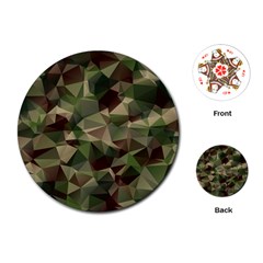 Abstract Vector Military Camouflage Background Playing Cards Single Design (round) by Bedest