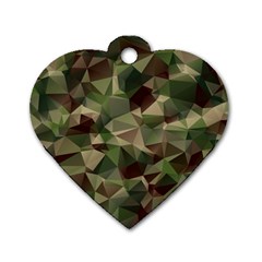 Abstract Vector Military Camouflage Background Dog Tag Heart (two Sides) by Bedest