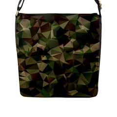 Abstract Vector Military Camouflage Background Flap Closure Messenger Bag (l) by Bedest