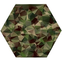 Abstract Vector Military Camouflage Background Wooden Puzzle Hexagon by Bedest