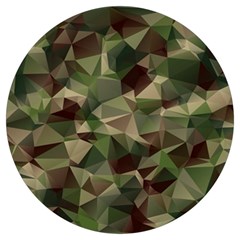 Abstract Vector Military Camouflage Background Round Trivet by Bedest